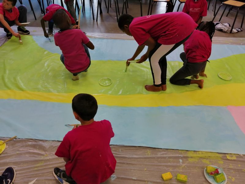 Réalisation d'une fresque en collaboration avec La Voix de l'enfant